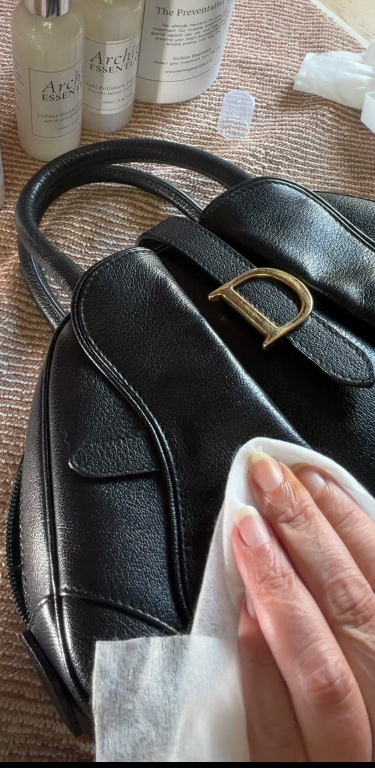 Chanel Classic Flap handbag photographed to illustrate luxury bag investment value and leather care