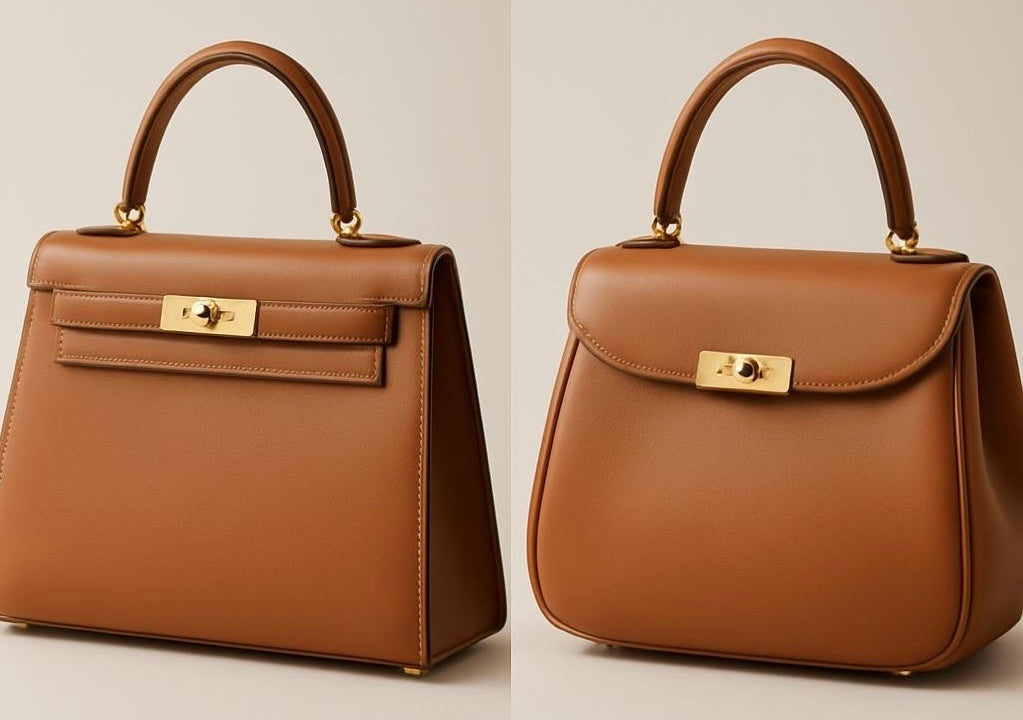 Hermès Kelly Sellier vs Retourne — structured versus relaxed silhouette comparison 