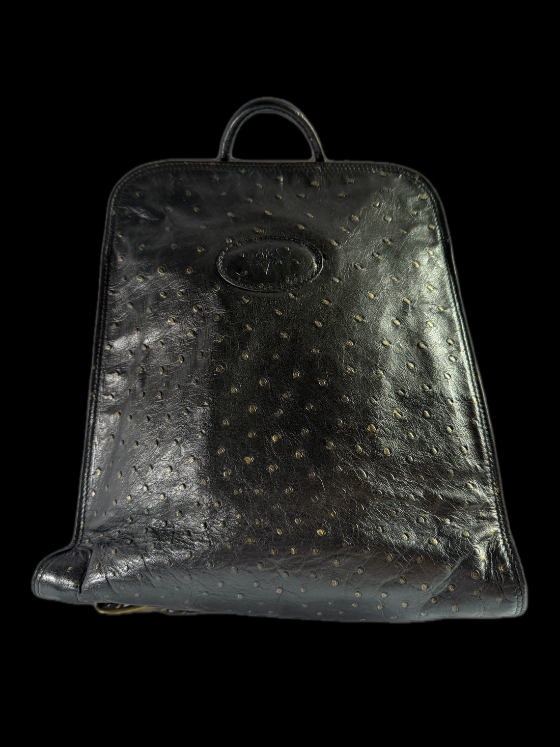 Ostrich Mulberry Shoulder Bag